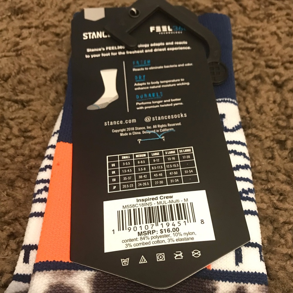 Stance Men’s Inspired Crew Socks - Picture 7 of 7